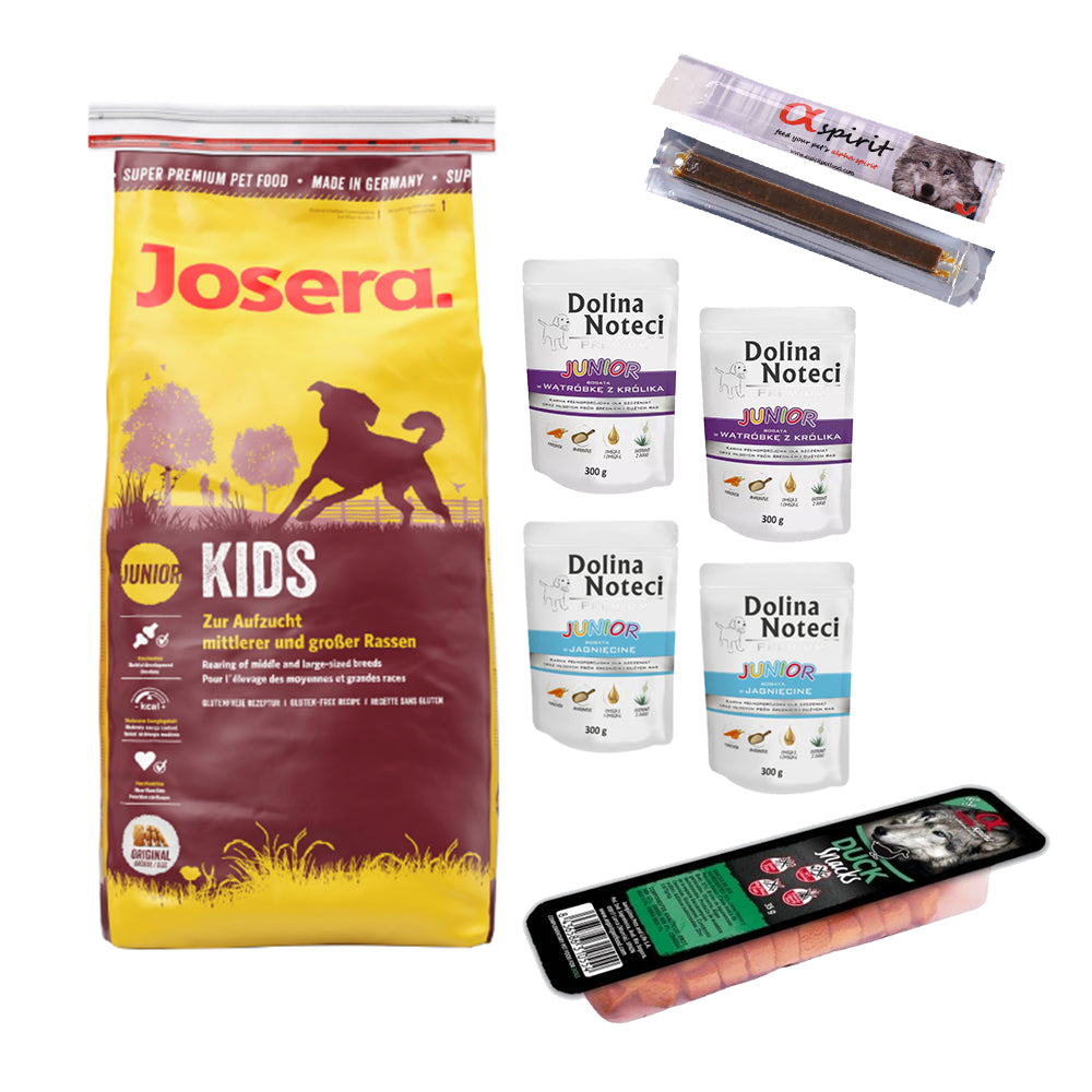 Pakiet Josera Kids Junior Średnie i Duże Rasy 15 kg + 7 GRATISÓW!
