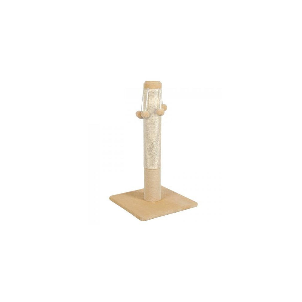 Priroda Drapak Dla Kota Kolumna z Czterema Pomponami Beżowy