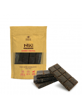 Niki Premium Snack Sier i Skra Monobiakowy Przysmak Dla Psw Na Zdrow Skr i Pikn Sier 240 g