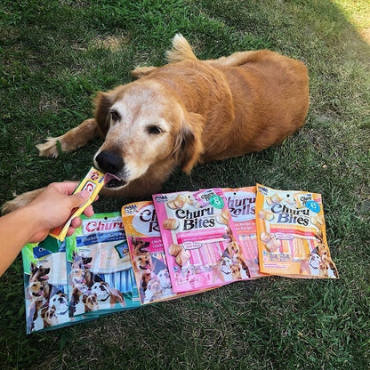 INABA DOG Churu Bites kurczak z łososiem 8x12g