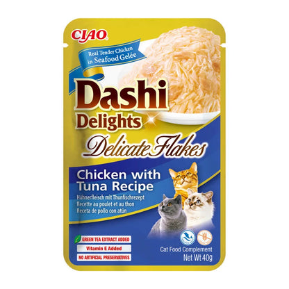 INABA CAT Dashi Delights Flakes Chicken Tuna 40g