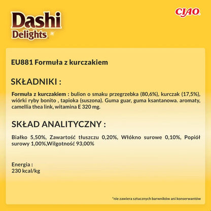 INABA CAT Dashi Delights Silky Chicken 40g przysmak dla kota
