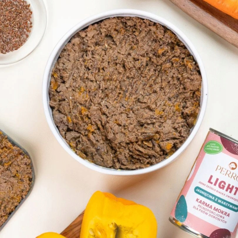 PERRO LIGHT Jagnięcina z warzywami monobiałkowa dla psów dorosłych 400g