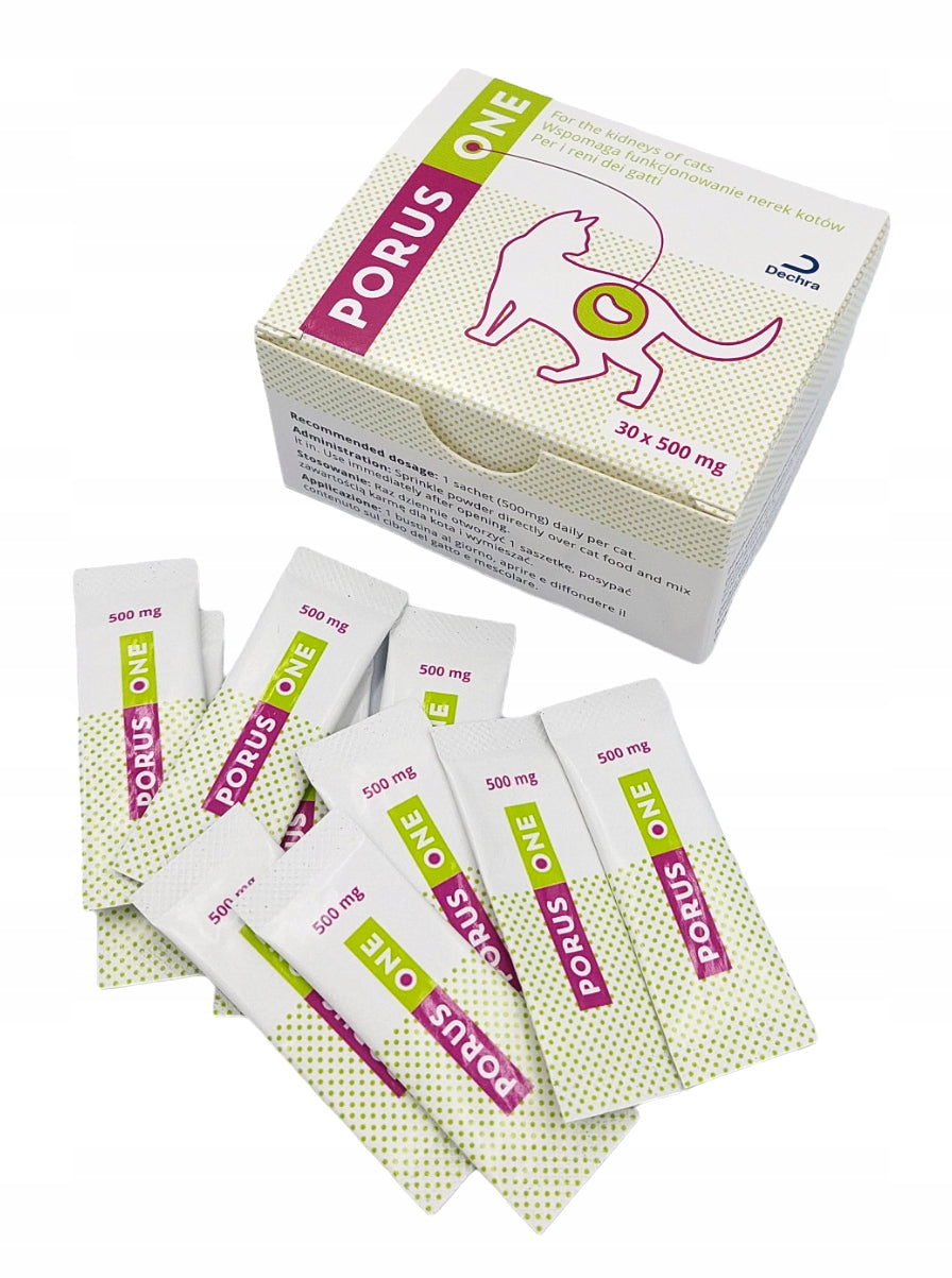 DECHRA Porus One 30x500mg wspomaga pracę nerek u kotów