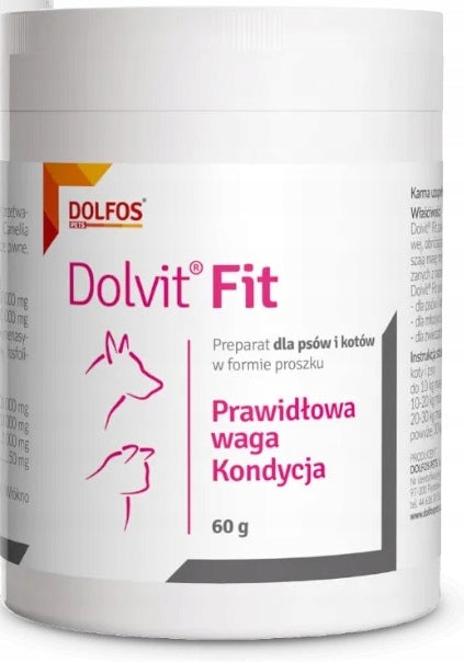 DOLFOS Dolvit Fit 60g redukcja tkanki tłuszczowej u psa i kota