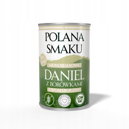 POLANA SMAKU Daniel z Borówkami 400g karma mokra monoproteinowa dla psów dorosłych