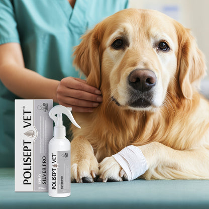 Jm Sante Polisept Vet Spray Silver Pro 200ml Na Rany Oparzenia Uszkodzenia