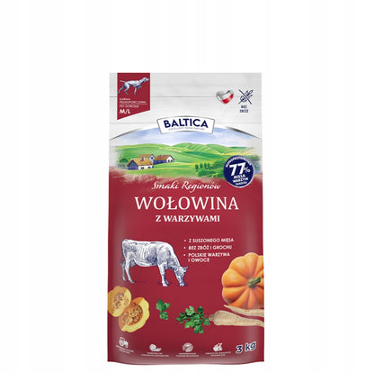 BALTICA Smaki Regionów Wołowina z warzywami M/L 3kg