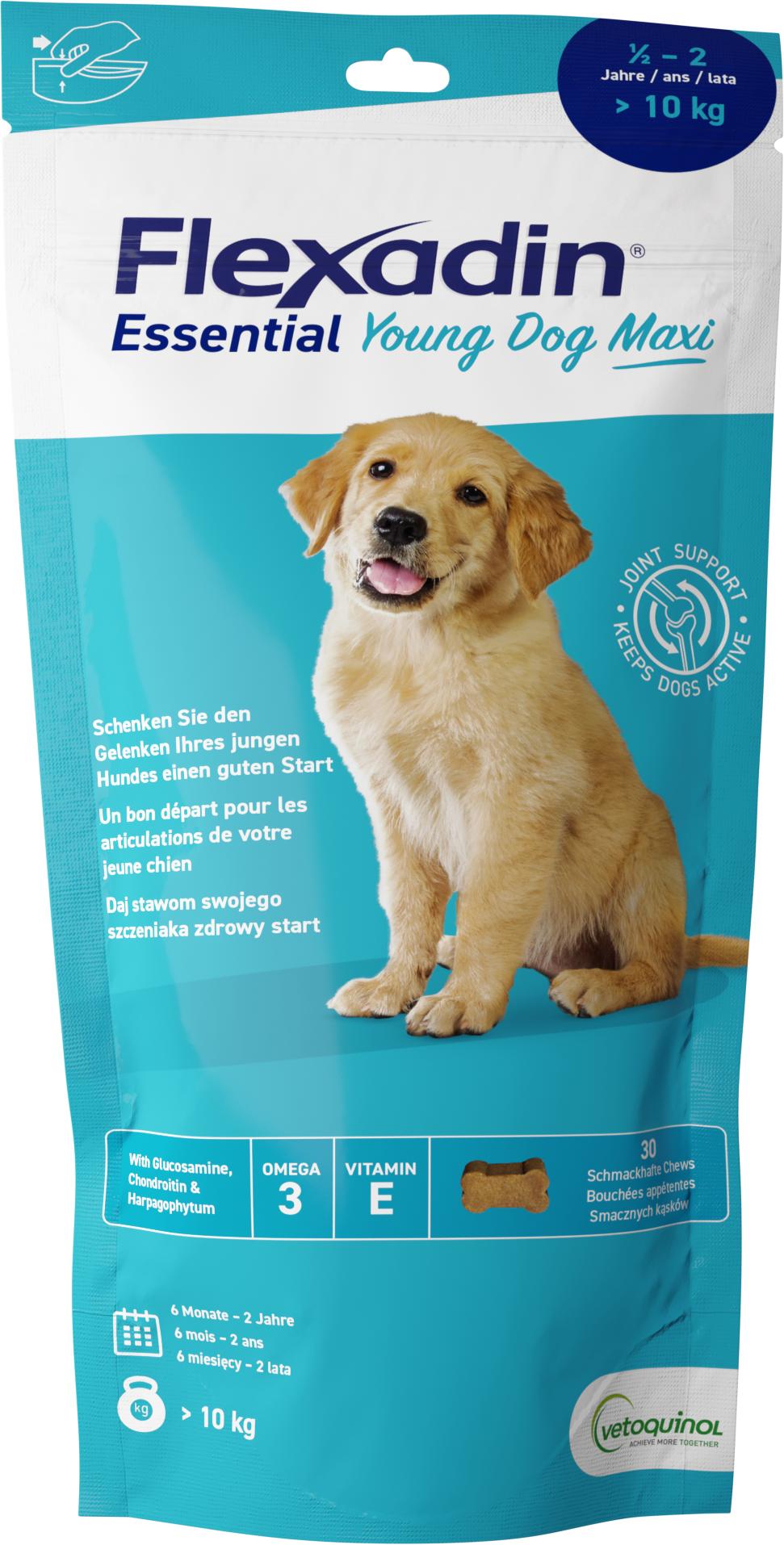 Flexadin Young Dog Maxi 30 kęsów dla psa wsparcie stawów