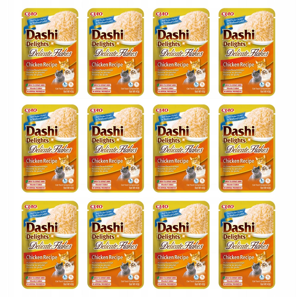 INABA CAT Dashi Delights Flakes Chicken 40g