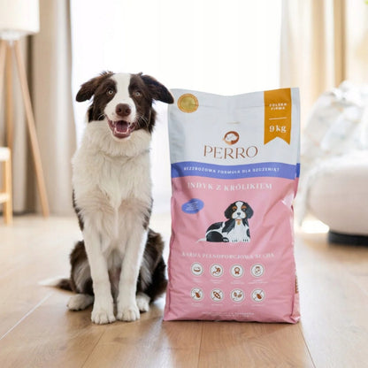Perro JUNIOR Indyk z Królikiem dla Szczeniąt 9 kg