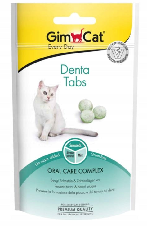 GIMCAT Denta Tabs 40g przysmaki dla kota na kamień