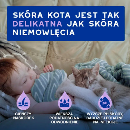 DOUXO Skin & Coat SPA Cat Mousse 150ml ultra-bezpieczna pianka odświeżająca bez spłukiwania dla kotów