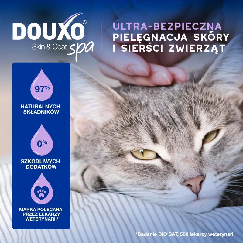 DOUXO Skin & Coat SPA Cat Mousse 150ml ultra-bezpieczna pianka odświeżająca bez spłukiwania dla kotów