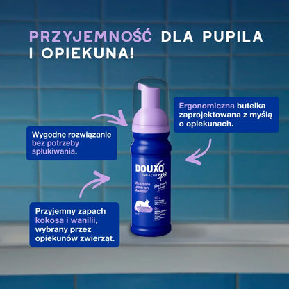 DOUXO Skin & Coat SPA Cat Mousse 150ml ultra-bezpieczna pianka odświeżająca bez spłukiwania dla kotów