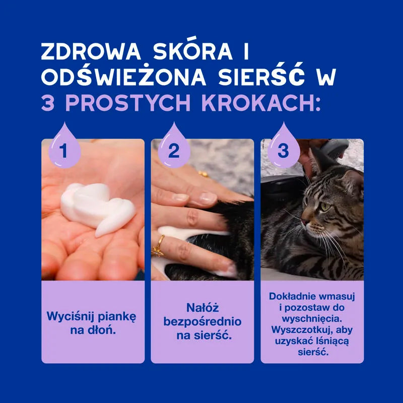 DOUXO Skin & Coat SPA Cat Mousse 150ml ultra-bezpieczna pianka odświeżająca bez spłukiwania dla kotów