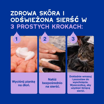 DOUXO Skin & Coat SPA Cat Mousse 150ml ultra-bezpieczna pianka odświeżająca bez spłukiwania dla kotów