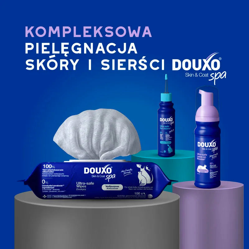 DOUXO Skin & Coat SPA Cat Mousse 150ml ultra-bezpieczna pianka odświeżająca bez spłukiwania dla kotów