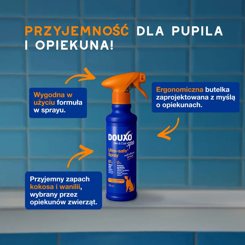DOUXO Skin & Coat SPA Detangling 295ml ultrabezpieczny spray ułatwiający rozczesywanie dla psów