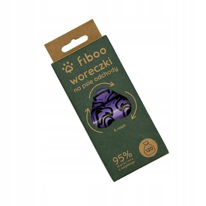 Fiboo Eko Worki na psie odchody - 8pak – fioletowy