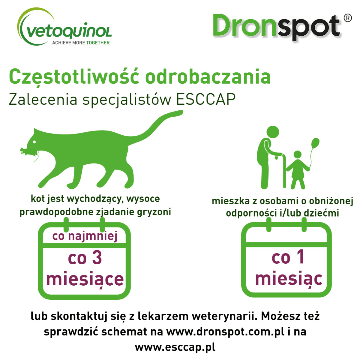 Vetoquinol Dronspot Pipety dla Małego Kota 0,5 kg - 2,5 kg 2 x 0,35 ml