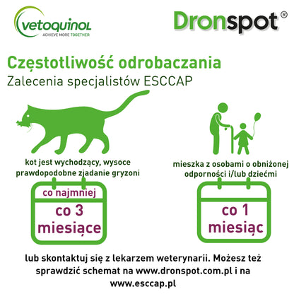 Vetoquinol Dronspot Pipety dla Małego Kota 0,5 kg - 2,5 kg 2 x 0,35 ml