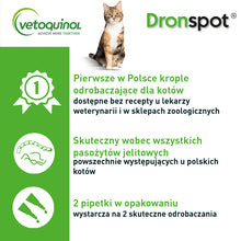 Vetoquinol Dronspot 96 mg/24 mg 2 Pipety 5 kg- 8 kg Dla Dużego Kota