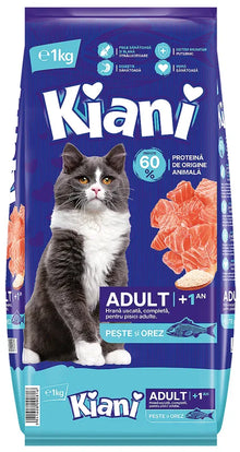 KIANI Adult Fish and Rice 1kg z rybą i ryżem dla kotów dorosłych