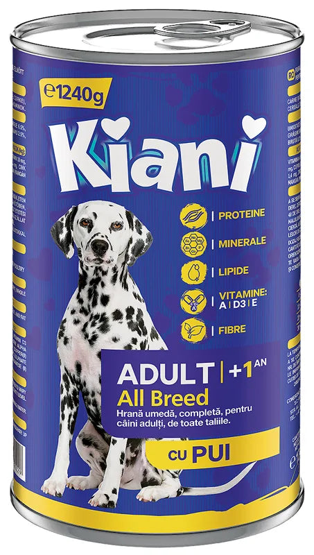 KIANI Adult All Breed Chicken 1240g mokra karma z kurczakiem dla psów dorosłych