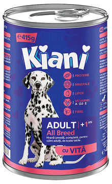 KIANI Adult All Breed Beef 415g mokra karma z wołowiną dla psów dorosłych