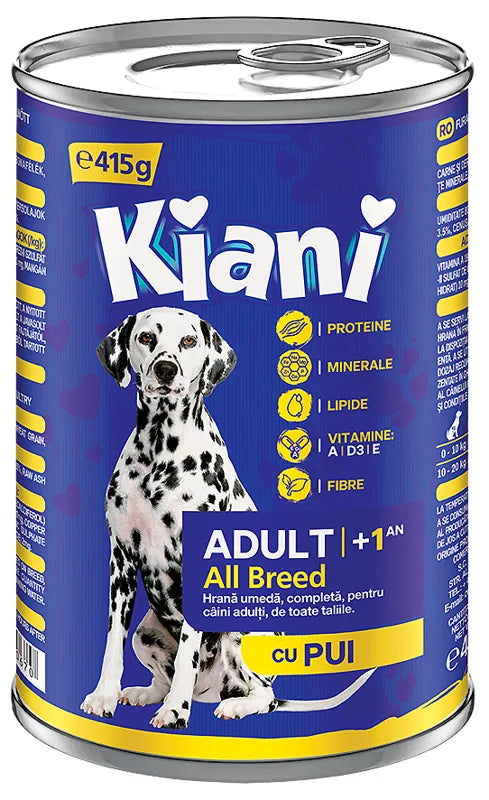 KIANI Adult All Breed Chicken 415g mokra karma z kurczakiem dla psów dorosłych