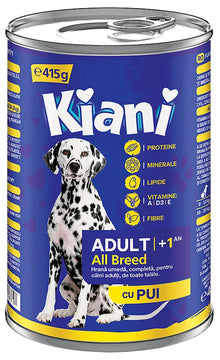 KIANI Adult All Breed Chicken 415g mokra karma z kurczakiem dla psów dorosłych