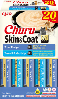 INABA CAT CHURU SKIN & COAT TUNA 20x14g (280g) BOX