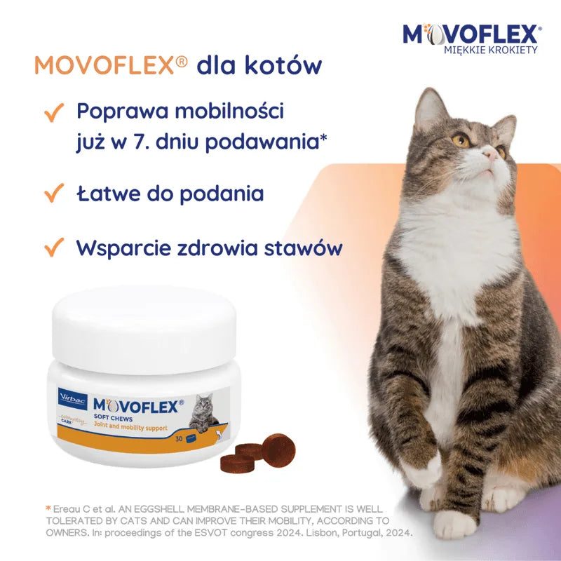 VIRBAC Movoflex krokiety na stawy dla kotów