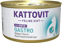 KATTOVIT Gastro kaczka 85g dla kotów cierpiących na schorzenia układu pokarmowego
