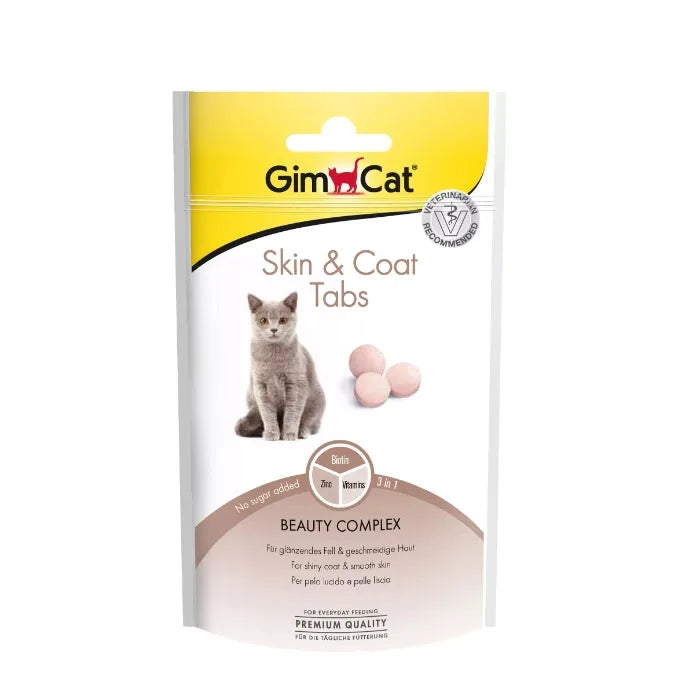 GIMCAT Skin & Coat Tabs Przysmak na zdrową i lśniącą sierść 40 g