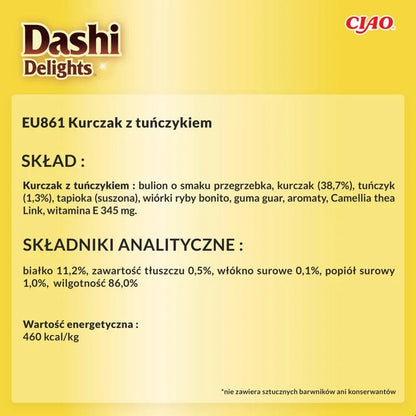 INABA CAT Dashi Delights kurczak i tuńczyk 6 x 70g przysmak dla kota