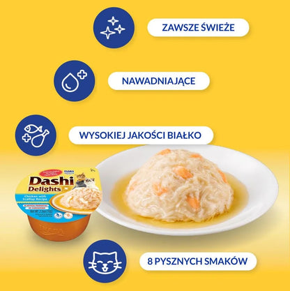 INABA CAT Dashi Delights kurczak małża 6 x 70g przysmak dla kota