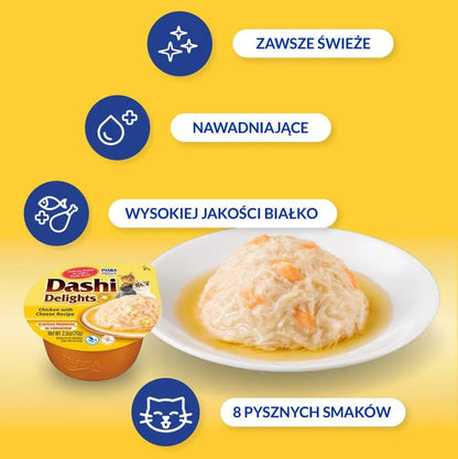 INABA CAT Dashi Delights kurczak ser 6 x 70g przysmak dla kota