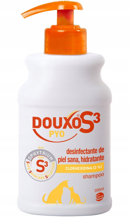 Douxo S3 Pyo Szampon Przeciwbakteryjny i Przeciwgrzybiczy dla Psów i Kotów