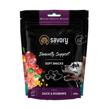 Savory Dog Soft Snacks Immunity Support Duck&Rosehips Miękkie Przysmaki Wzmacniające Odporność z Kaczką i Dziką Różą Dla Psów 200 g