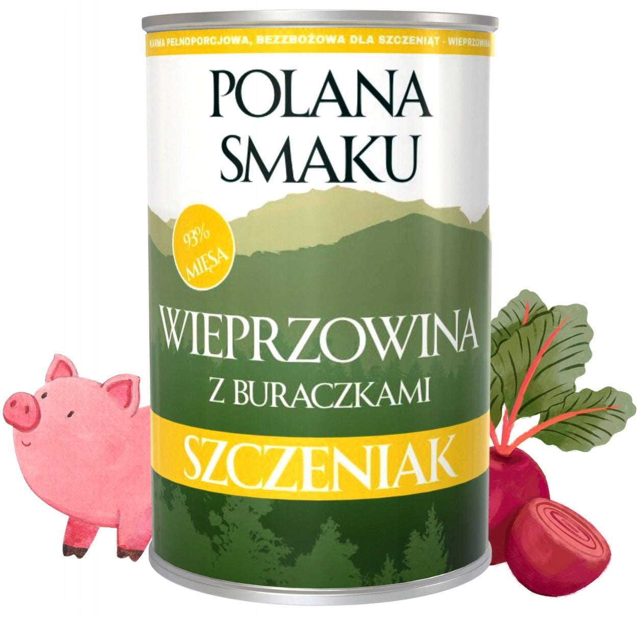POLANA SMAKU Wieprzowina z Burakiem 400g karma mokra monoproteinowa dla szczeniąt