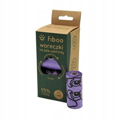 Fiboo Eko Worki na psie odchody - 8pak – fioletowy