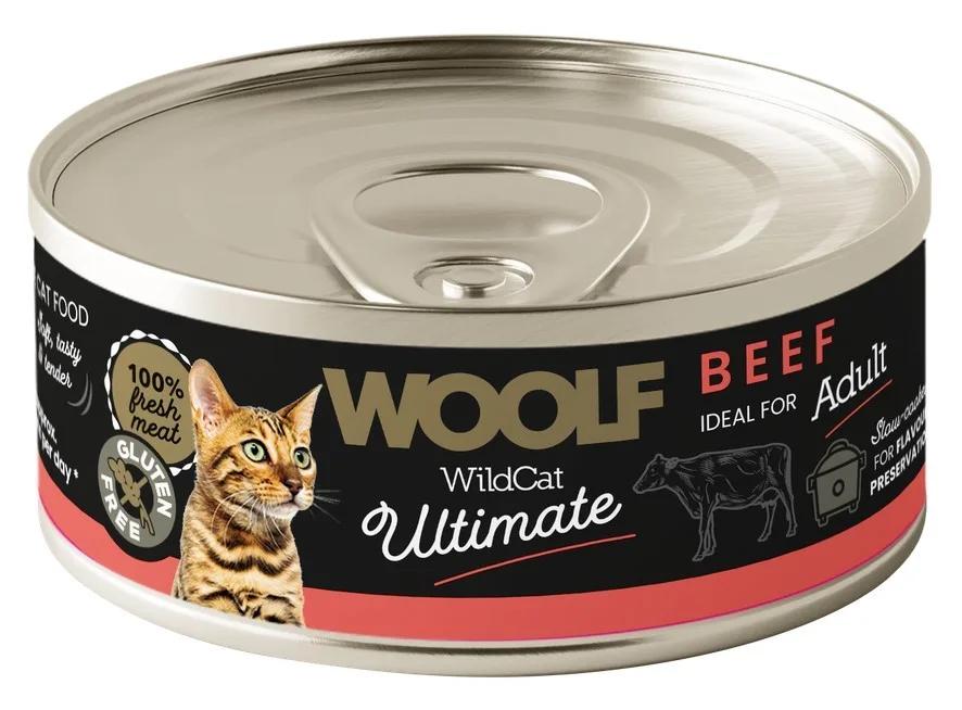 WOOLF Wild Cat Ultimate Can Beef Pate 85g karma mokra dla kota