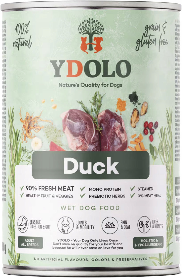 YDOLO - Kaczka mokra karma dla psa 400g