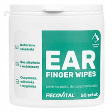 Recovital Ear Finger Wipes 50 sztuk płatki do uszu dla zwierząt