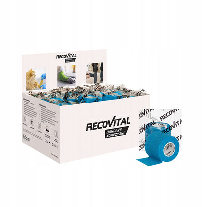 Recovital Bandaż kohezyjny 5cm niebieski