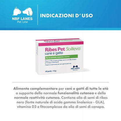 NBF Lanes Ribes Pet Sollievo cane e gatto 30 kapsułek