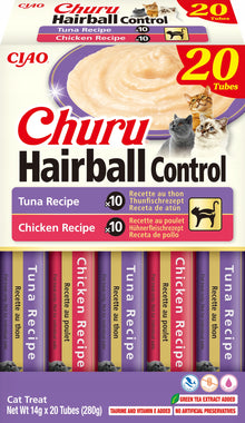 INABA CAT CHURU HAIRBALL VARIETY 20x14g (280g) BOX