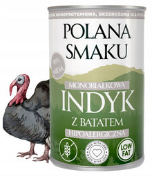 POLANA SMAKU Indyk z Batatem 400g karma mokra monoproteinowa dla psów dorosłych